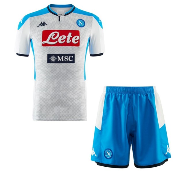 Pantalones Napoli Tercera equipo Niños 2019-20 Blanco Azul